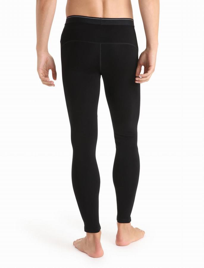 Leggins Icebreaker MerinoFine™ Termica Hombre Negros | JRG148QR