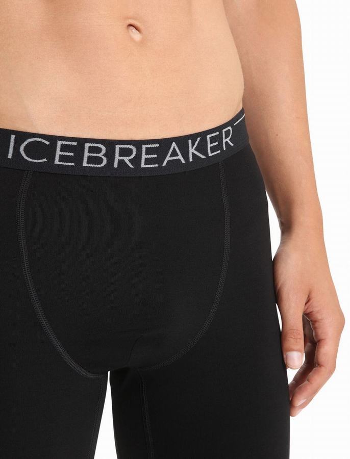 Leggins Icebreaker MerinoFine™ Termica Hombre Negros | JRG148QR