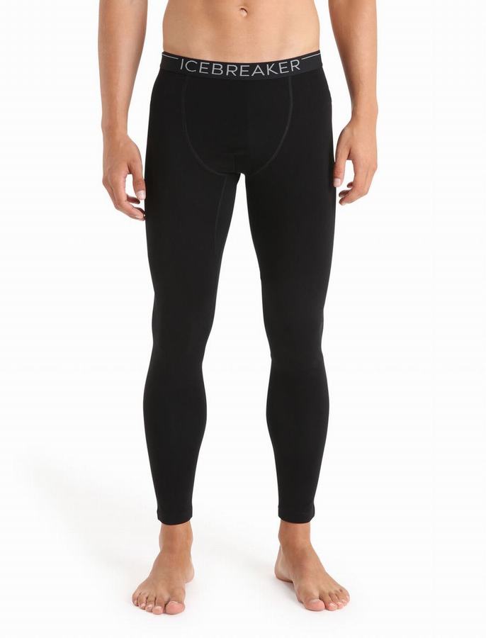 Leggins Icebreaker MerinoFine™ Termica Hombre Negros | JRG148QR