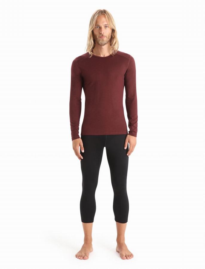 Leggins Icebreaker Merino 200 Oasis 3/4 Termica Hombre Negros | UIP8192ZN