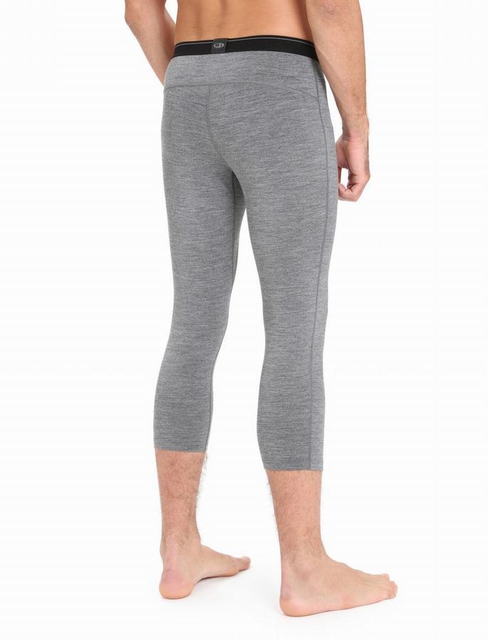 Leggins Icebreaker Merino 200 Oasis 3/4 Termica Hombre Grises | VQZ3634UY