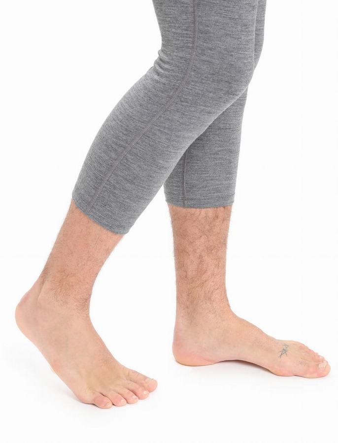 Leggins Icebreaker Merino 200 Oasis 3/4 Termica Hombre Grises | VQZ3634UY