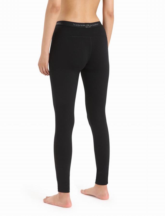 Leggins Icebreaker Merino 200 Oasis Termica Mujer Negros | CBH8368WM