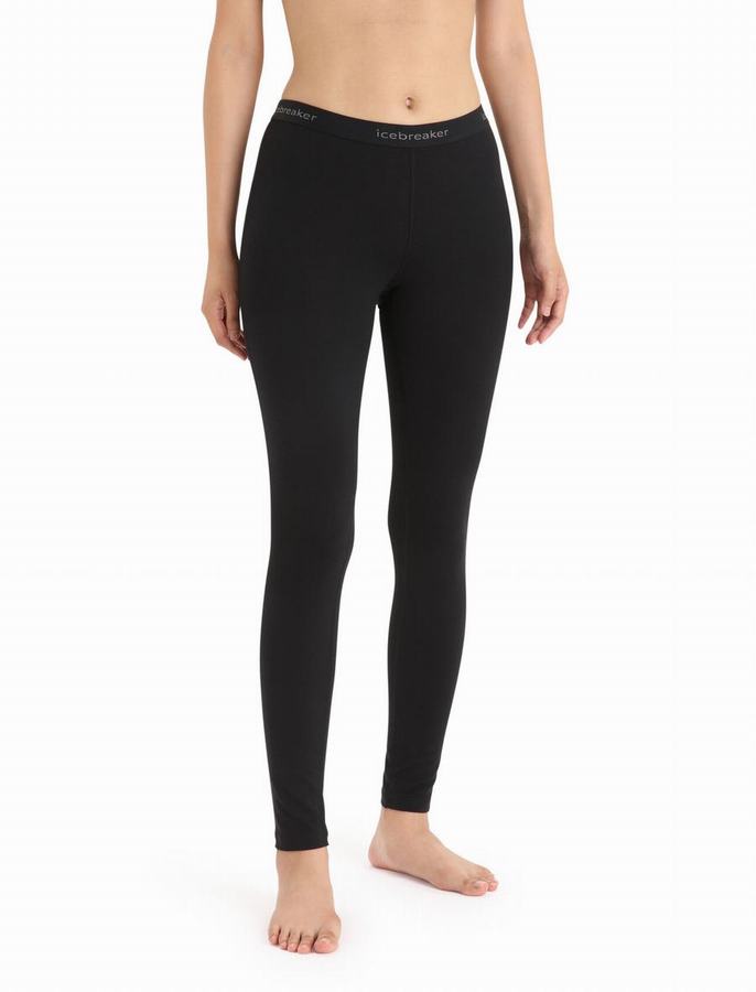 Leggins Icebreaker Merino 200 Oasis Termica Mujer Negros | CBH8368WM