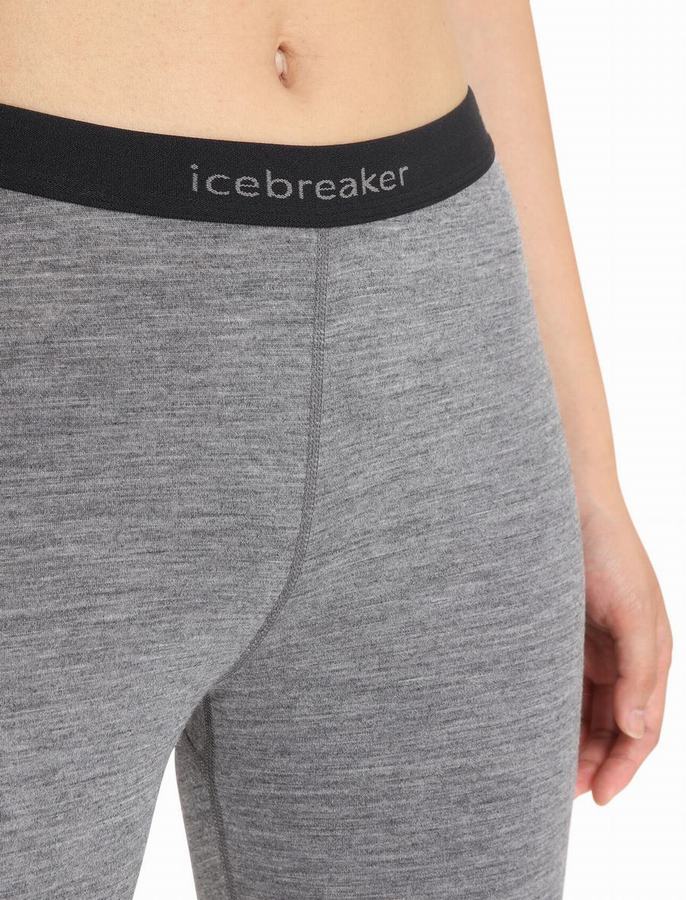 Leggins Icebreaker Merino 200 Oasis Termica Mujer Grises | OLQ6794FL