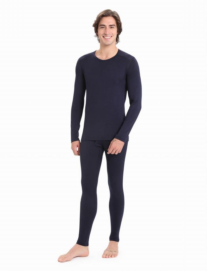 Leggins Icebreaker Merino 200 Oasis with Fly Hombre Azul Marino | VXF520ZQ