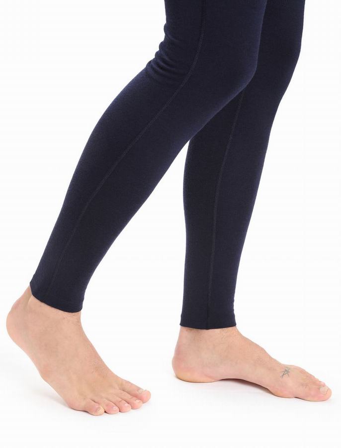 Leggins Icebreaker Merino 200 Oasis with Fly Hombre Azul Marino | VXF520ZQ