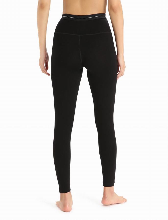 Leggins Icebreaker Merino 260 Tech High Rise Termica Mujer Negros | FXB2615NG