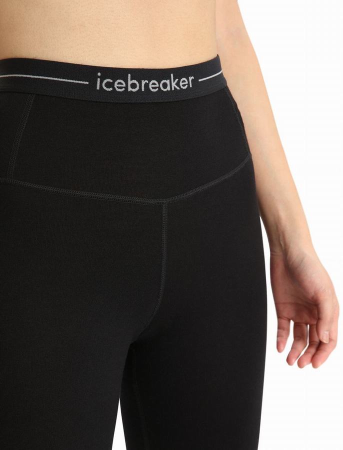 Leggins Icebreaker Merino 260 Tech High Rise Termica Mujer Negros | FXB2615NG