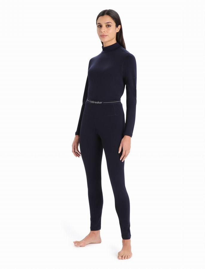 Leggins Icebreaker Merino 260 Tech High Rise Termica Mujer Azul Marino | NLT9536LL