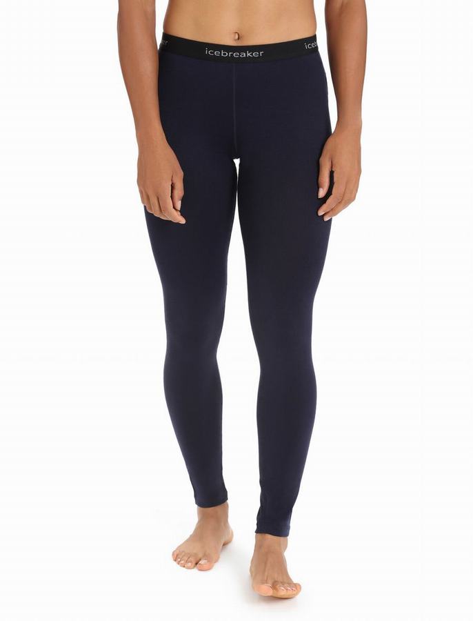 Leggins Icebreaker Merino 260 Tech Termica Mujer Azul Marino | VGE9541DL