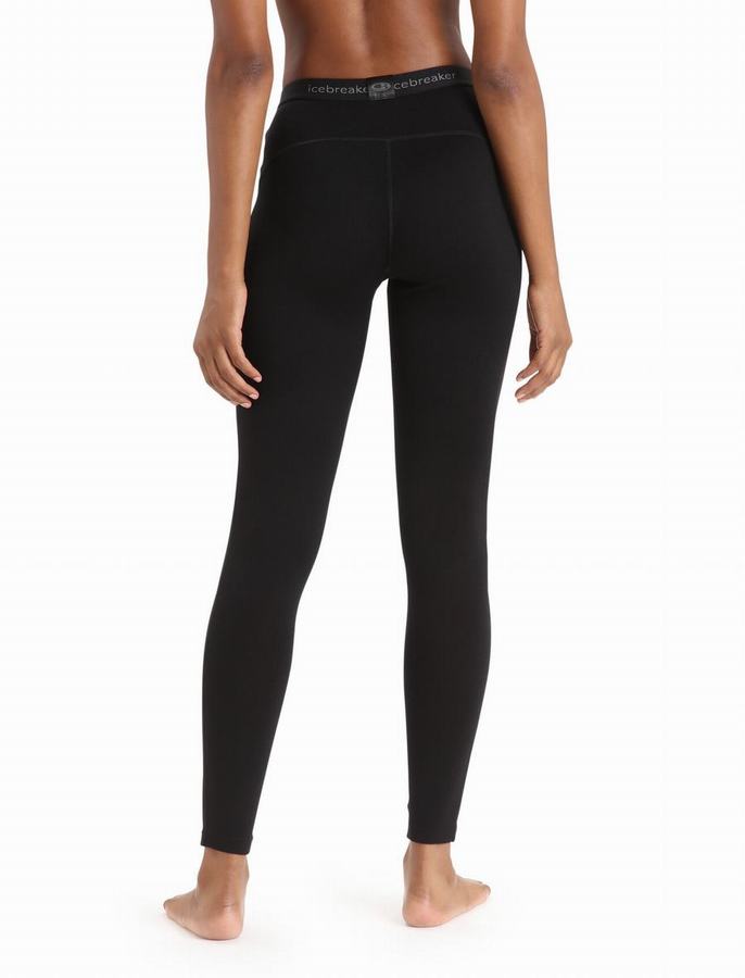 Leggins Icebreaker Merino 260 Tech Termica Mujer Negros | VZR1396UU