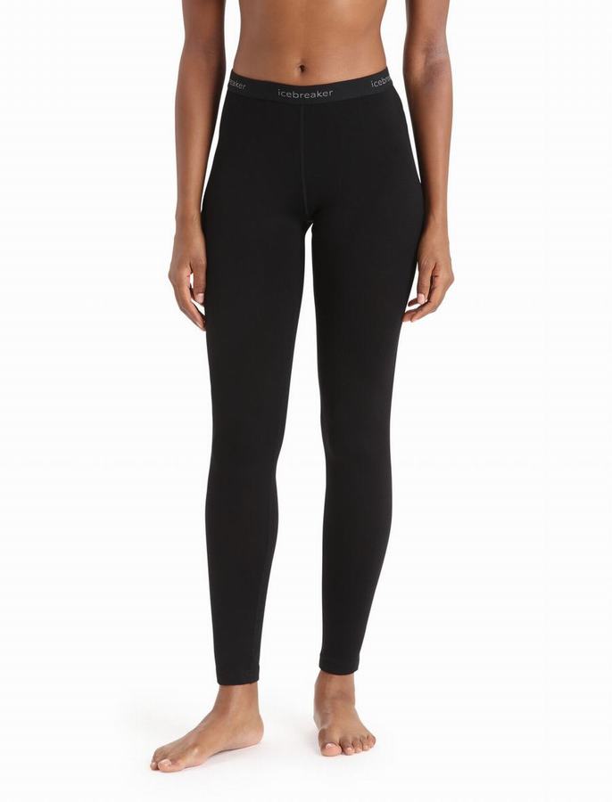 Leggins Icebreaker Merino 260 Tech Termica Mujer Negros | VZR1396UU