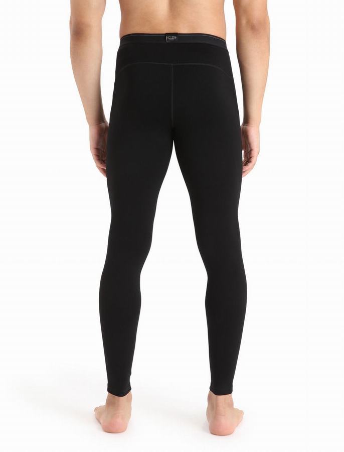 Leggins Icebreaker Merino 260 Tech With Fly Termica Hombre Negros | QUN7750LG