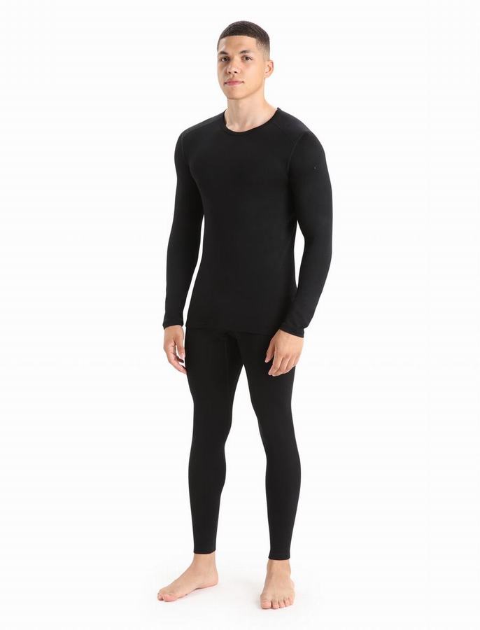 Leggins Icebreaker Merino 260 Tech With Fly Termica Hombre Negros | QUN7750LG