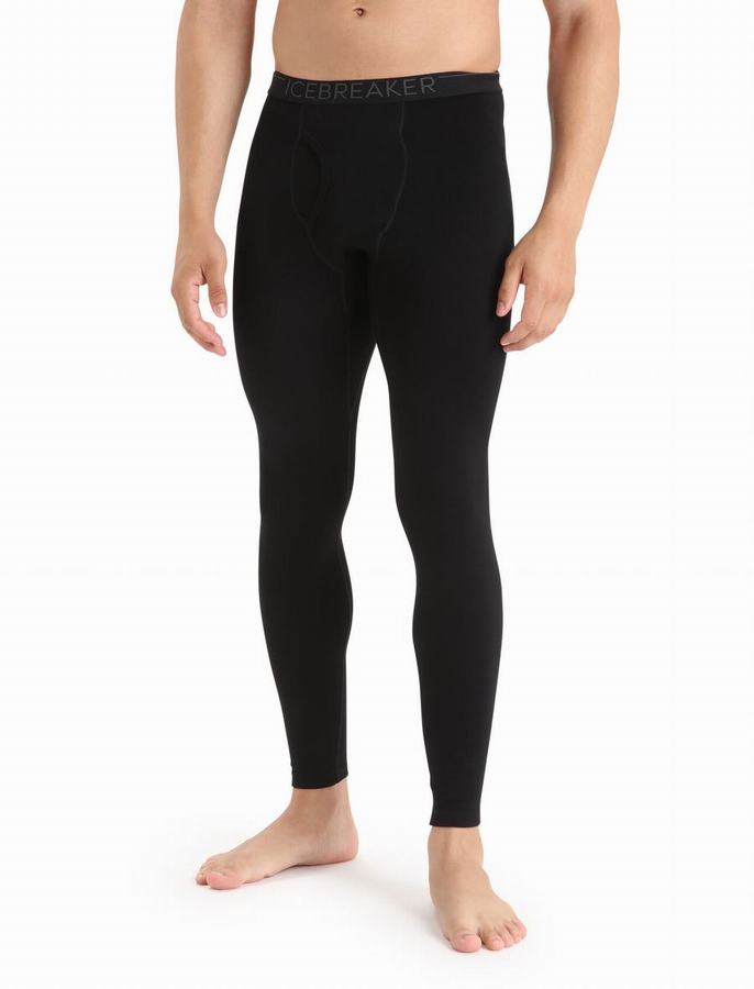 Leggins Icebreaker Merino 260 Tech With Fly Termica Hombre Negros | QUN7750LG