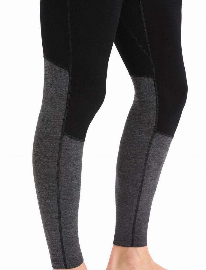 Leggins Icebreaker Merino 260 ZoneKnit™ Merino Termica Hombre Negros Grises | FXH8166UI