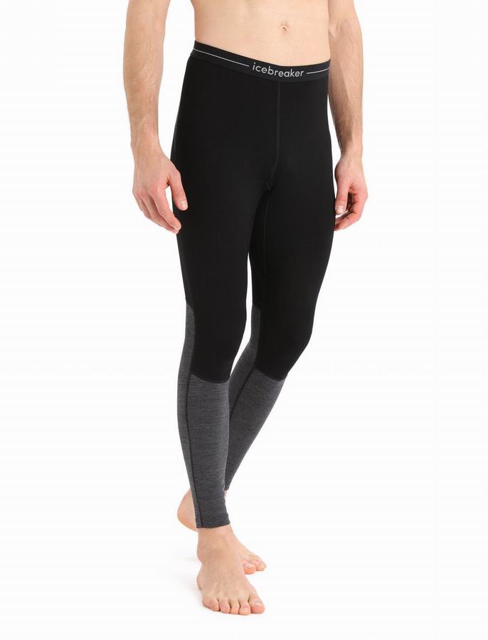 Leggins Icebreaker Merino 260 ZoneKnit™ Merino Termica Hombre Negros Grises | FXH8166UI