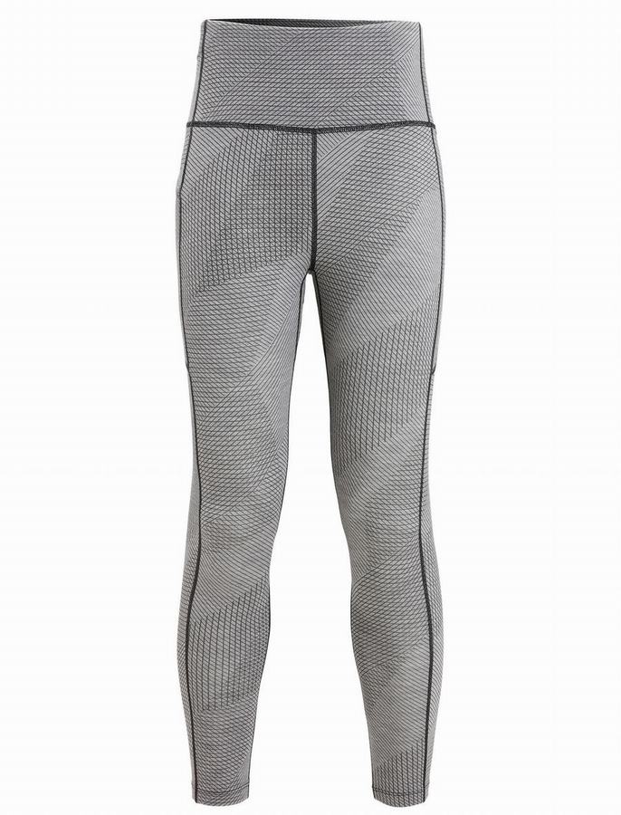 Mallas Icebreaker Merino Fastray High Rise Tights Gridlines Mujer Grises Negros | SDG7979MB