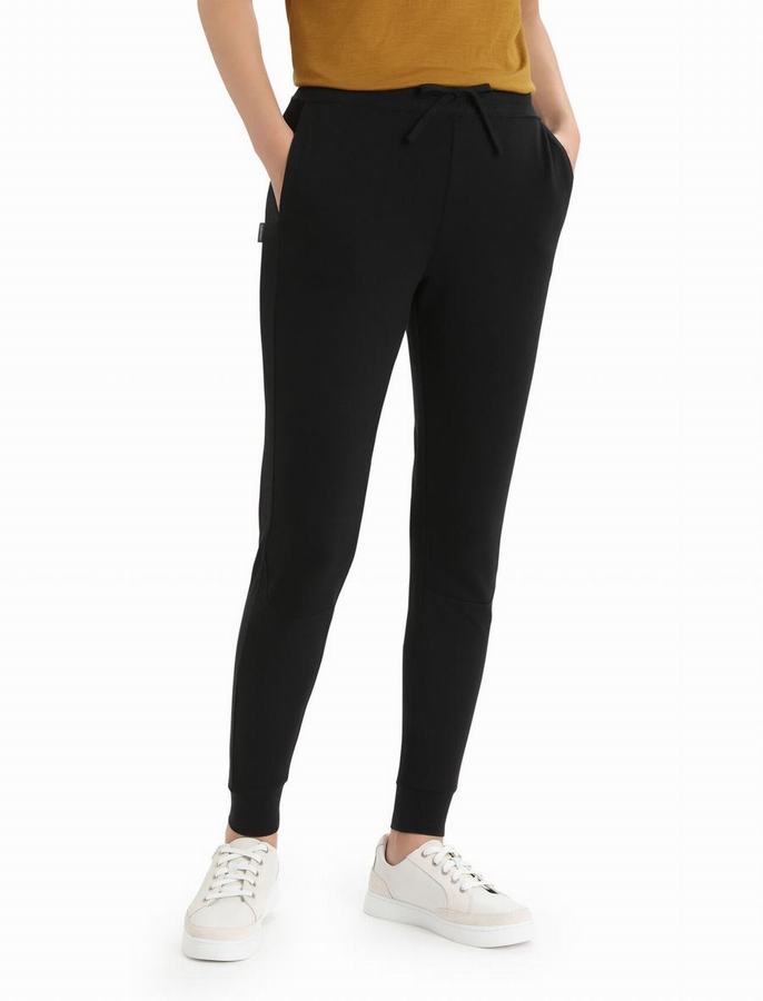 Mallas Icebreaker ZoneKnit™ Merino Jogger Mujer Negros | VOE4271JV