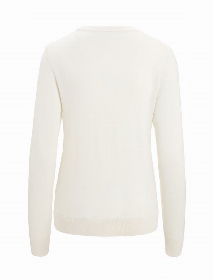 Prendas de Punto Icebreaker Merino Wilcox Long Sleeve Mujer Creme | HYL8973OB