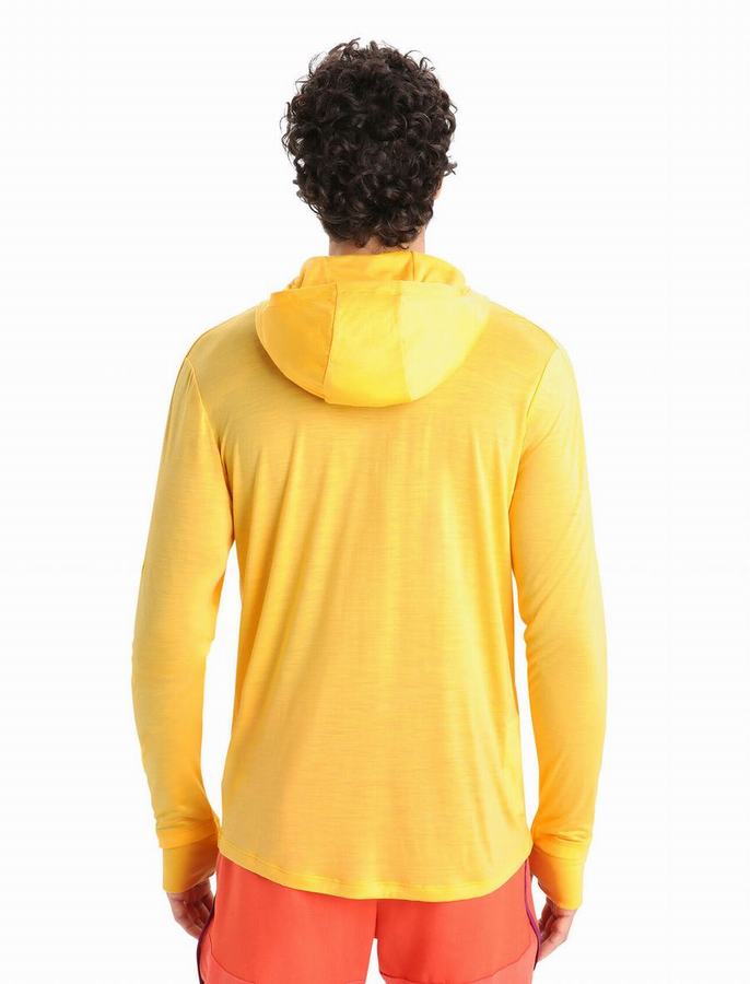 Sudadera Con Capucha Icebreaker Cool-Lite™ Merino Long Sleeve Hombre Amarillos | WVX803XI