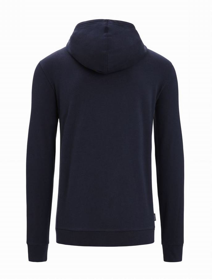 Sudadera Con Capucha Icebreaker Merino Central Classic Long Sleeve Zip Hombre Azul Marino | XBY4040XK