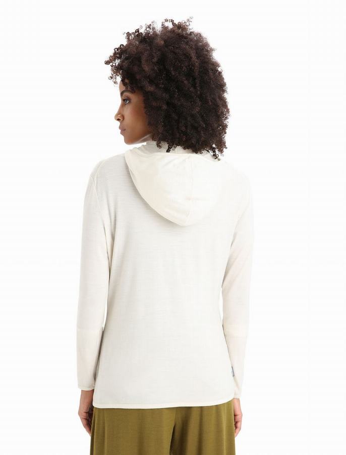 Sudadera Con Capucha Icebreaker Merino Granary Long Sleeve Zip Mujer Creme | CKD8363BS