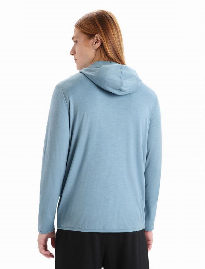 Sudadera Con Capucha Icebreaker Merino Granary Long Sleeve Zip Hombre Azules | CXX727KJ