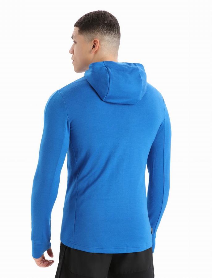 Sudadera Con Capucha Icebreaker Merino Quantum III Long Sleeve Zip Hombre Azul Marino Oscuro | BYL8425VK