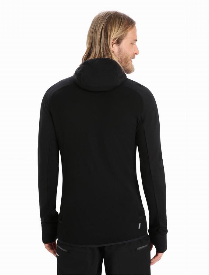 Sudadera Con Capucha Icebreaker ZoneKnit™ Merino Long Sleeve Zip Hombre Negros | XRF746VE