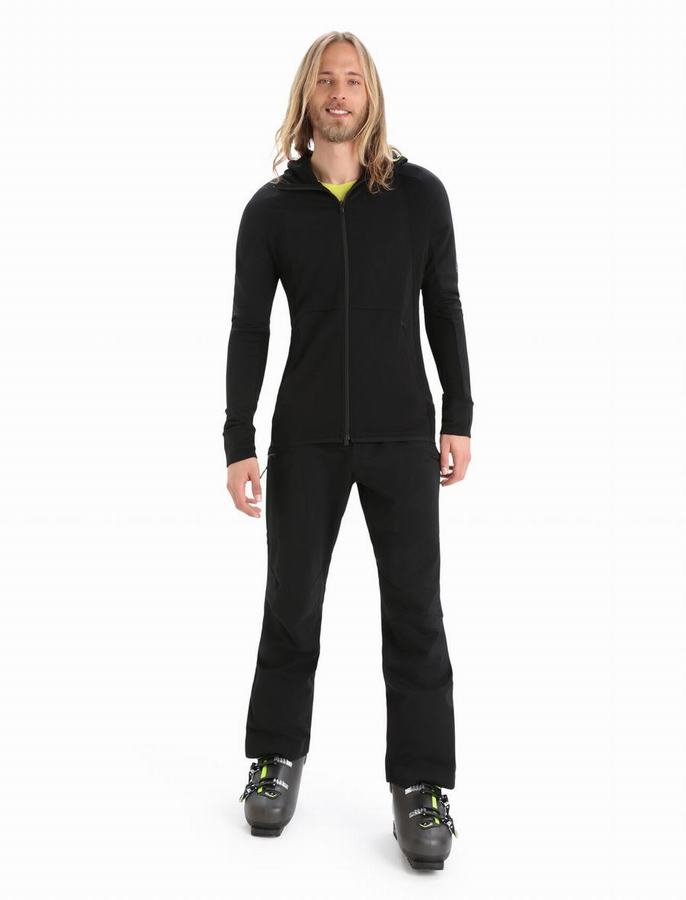 Sudadera Con Capucha Icebreaker ZoneKnit™ Merino Long Sleeve Zip Hombre Negros | XRF746VE