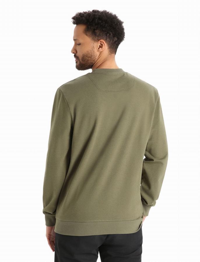 Sudaderas Icebreaker Merino Central II Long Sleeve Hombre Verde Oliva | GYS3046DR