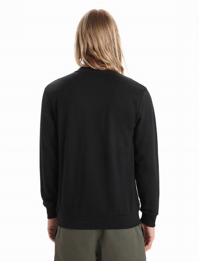 Sudaderas Icebreaker Merino Shifter Long Sleeve Hombre Negros | FNU7134EM