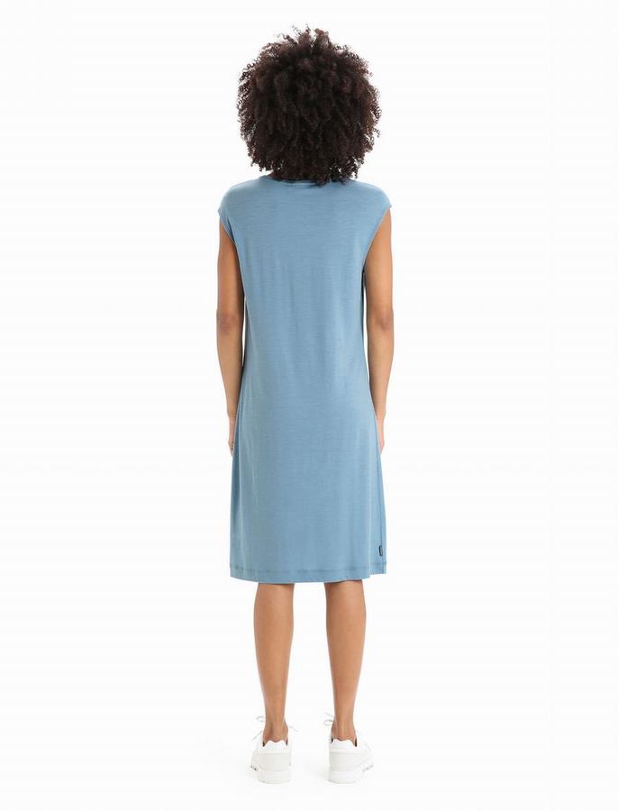 Vestido Icebreaker Merino Granary Sin Manga Mujer Azules | HYH87QL