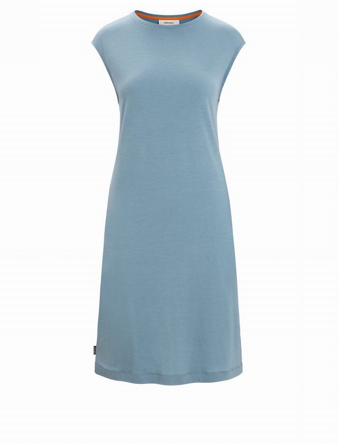 Vestido Icebreaker Merino Granary Sin Manga Mujer Azules | HYH87QL