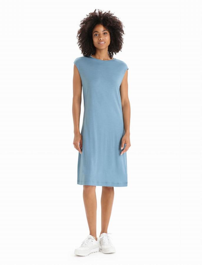 Vestido Icebreaker Merino Granary Sin Manga Mujer Azules | HYH87QL