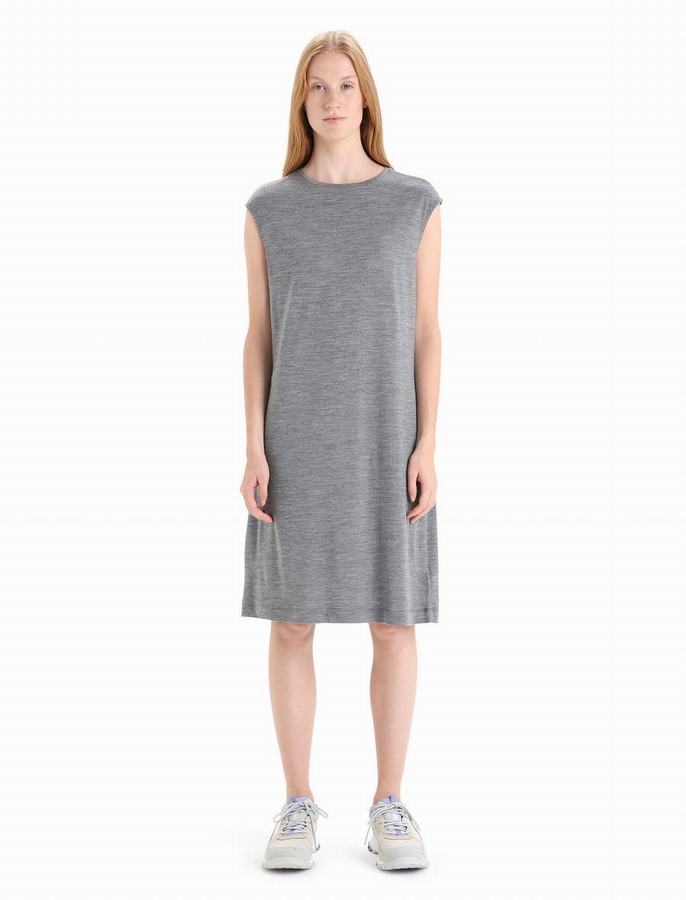 Vestido Icebreaker Merino Granary Sin Manga Mujer Grises | NMH1038YR